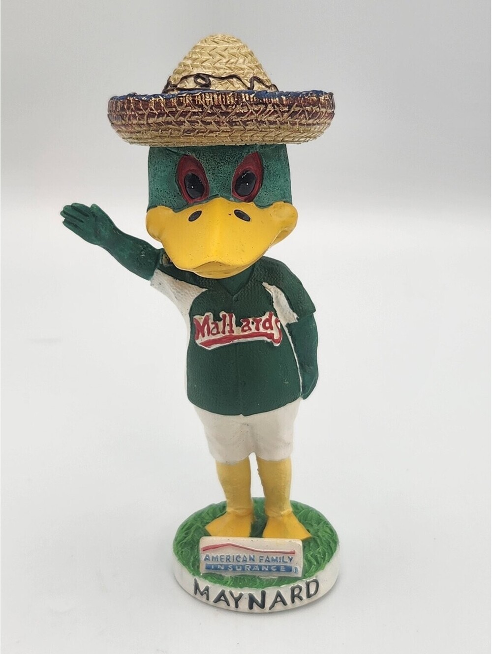 Maynard the Mallard Bobblehead Madison Mallards Sombrero Baseball SGA I2